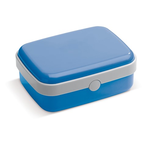 Broodtrommel Fresh 1000ml kleuren - Blauw - Op de deksel - Digital Print - Plaatsen eigen logo/naam (gratis)