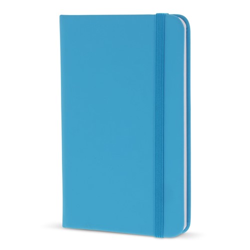 Notitieboekjes (compact) bedrukken - Licht Blauw - Voor- en achterkant - Plaatsen eigen logo/naam (gratis)