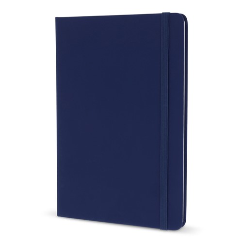 Notitieboekjes A5 bedrukken - Donker Blauw - Plaatsen eigen logo/naam (gratis) - Voor- en achterkant