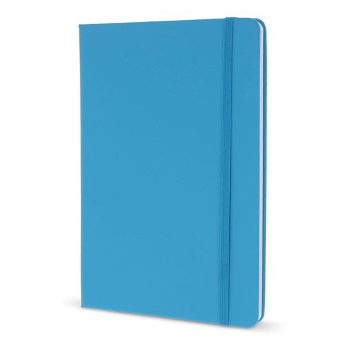 Notitieboekjes A5 bedrukken - Licht Blauw - Plaatsen eigen logo/naam (gratis) - Voorkant