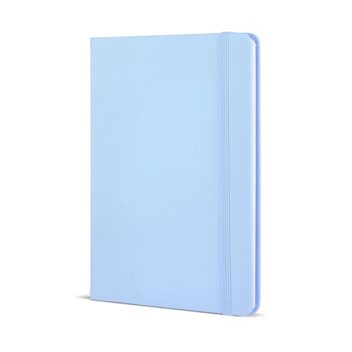 Notitieboekjes A5 bedrukken - Pastel Blauw - Plaatsen eigen logo/naam (gratis) - Voor- en achterkant