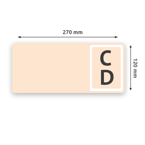 Alfabet 2 letters (Beige)
